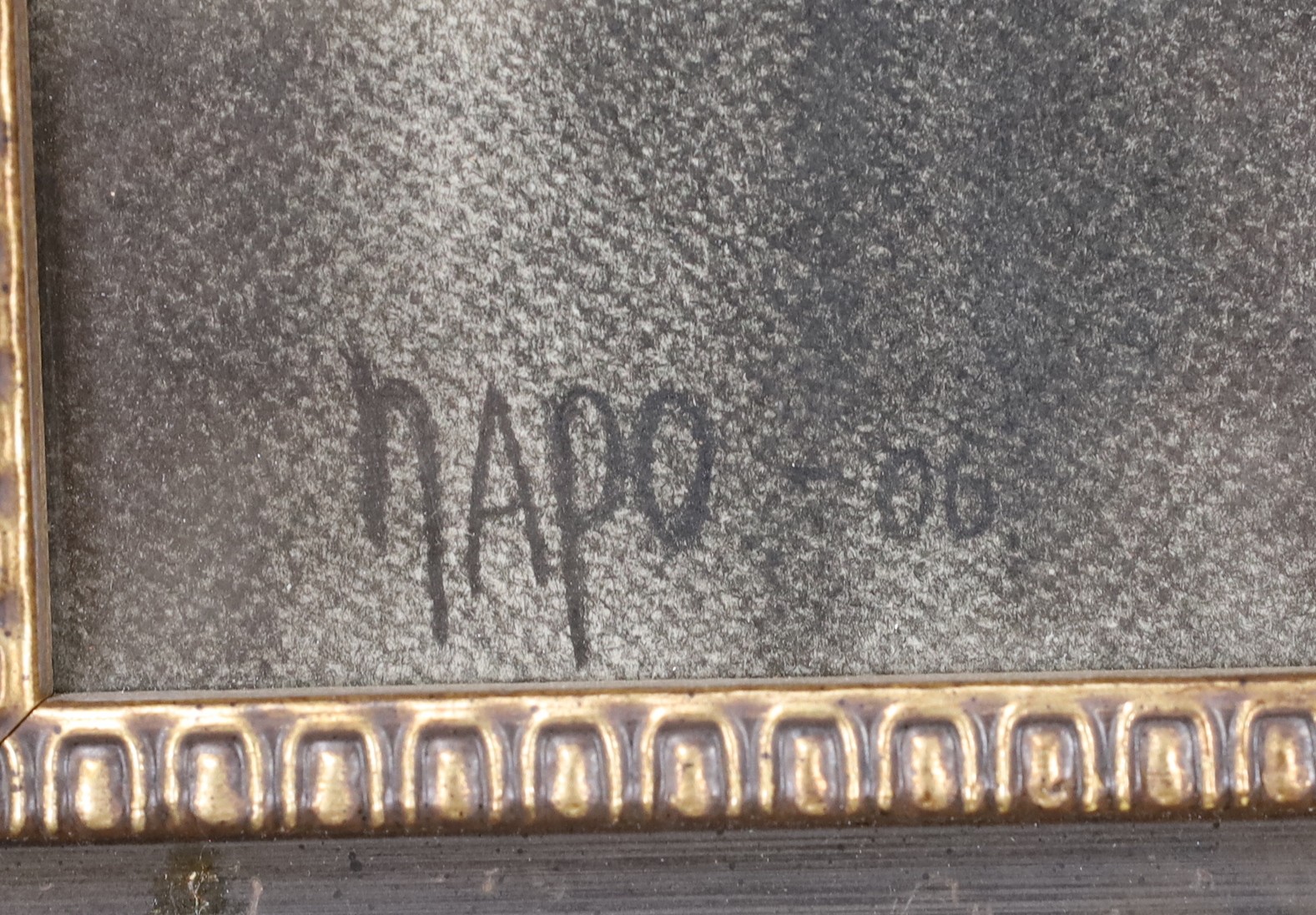 Napo, charcoal and chalk, Study of an Aztec, signed and dated '06, 50 x 36cm